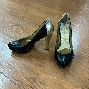 Black platform heels